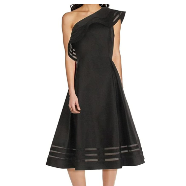 Adrianna Papell Black Organza Dress