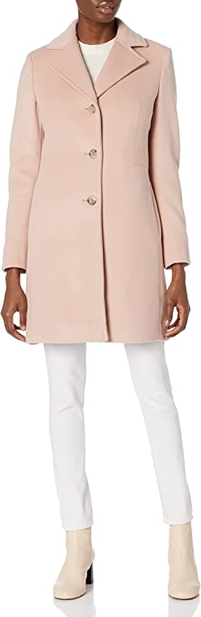 Pink Women's Cashmere Wool Coat