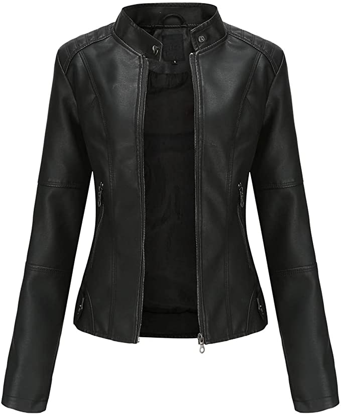 Faux Leather Women's Jacket