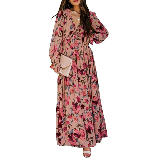 Puff Sleeve Maxi Dress