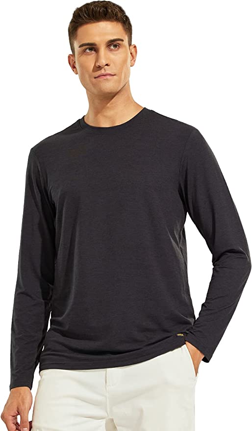 Meir Mens Long Sleeve Tee Shirt Capsule Wardrobe Essential 