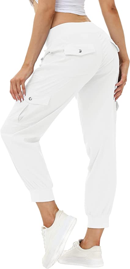 White Cargo Pants Womens