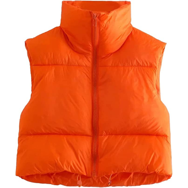 Orange Puffer Vest 