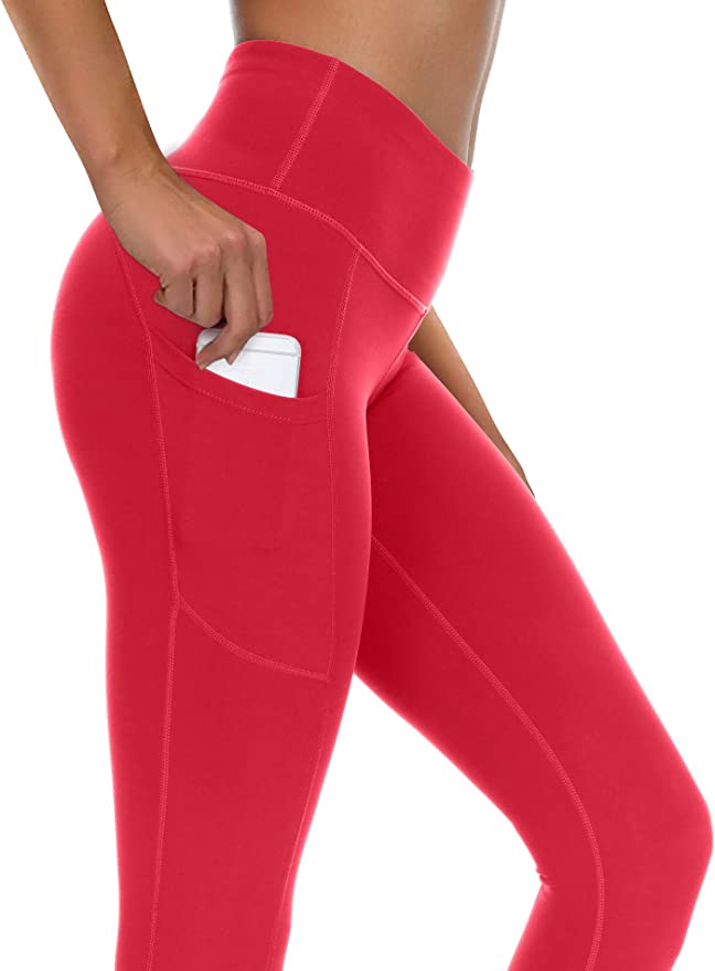 Red Leggings with Pockets