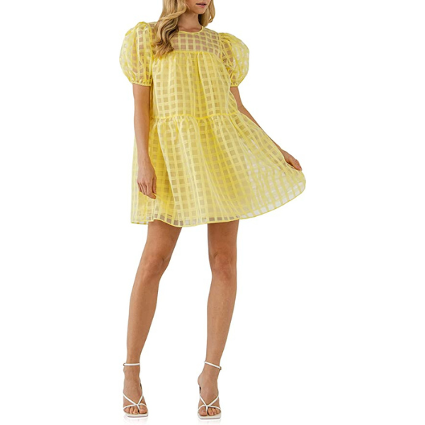 Yellow Dress Organza 