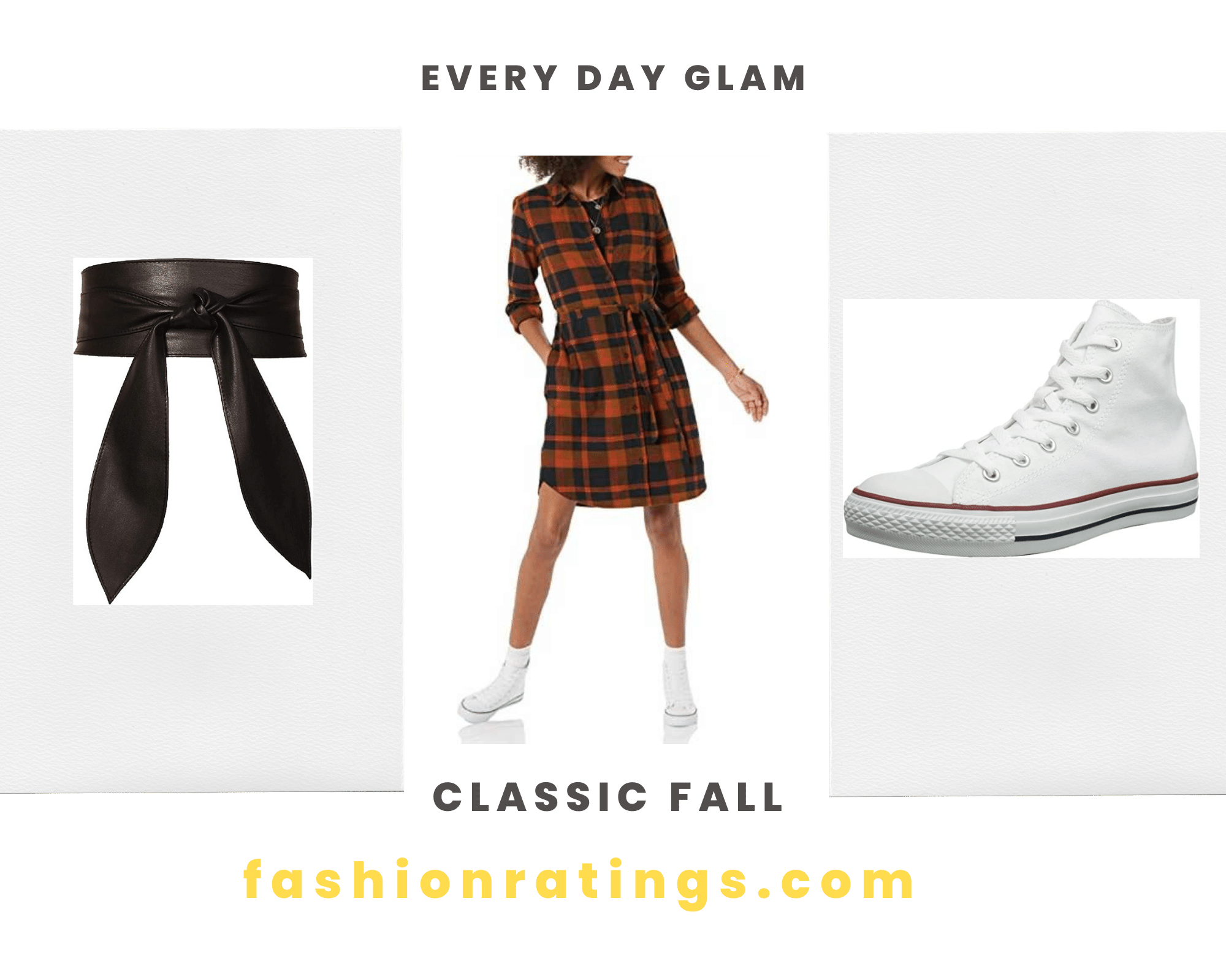 Wrap Belt, Flannel Dress High Top Converse