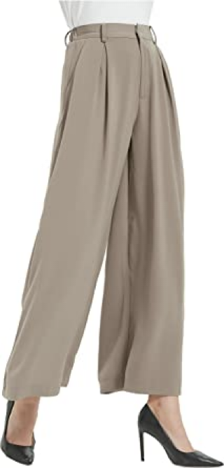 WIde Leg Womens Trousers in Beige