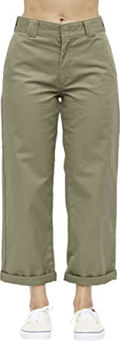 Khaki Wide Leg Womens Pants 