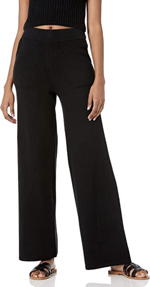 Black Denim Wide Leg Pant 