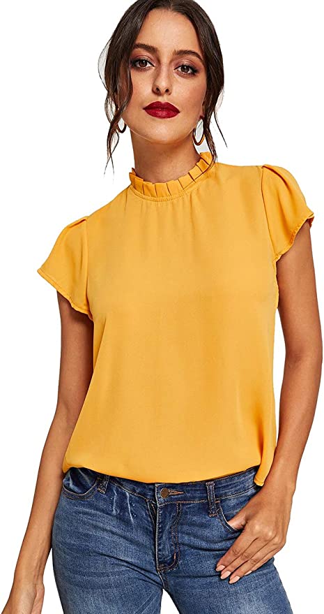 Silk Blouse Marigold Yellow