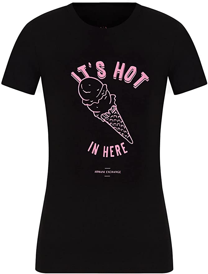 A/X Graphic Tee Black and Pink