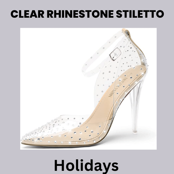 Clear Stiletto Rhinestone Heels