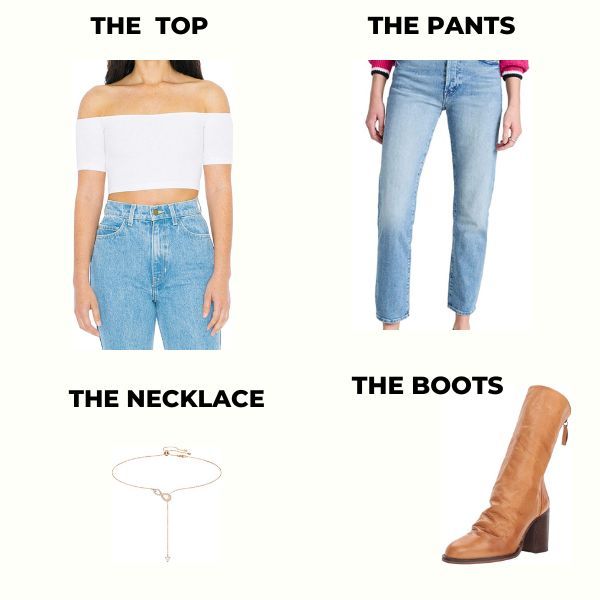 Crop Top, High Waist Mom Jeans and ankle boots