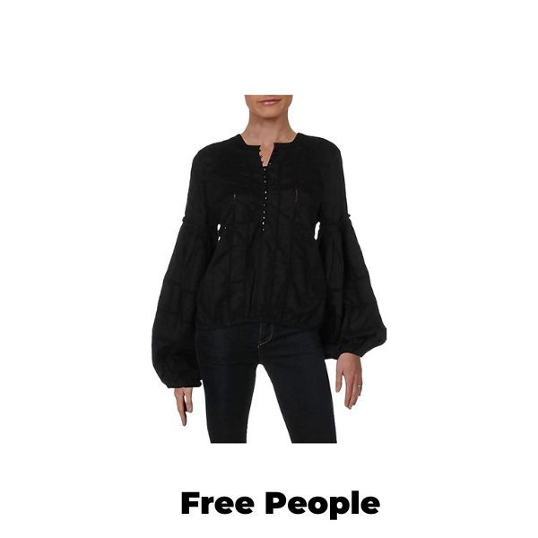 Free people Black Blouse Source: Amazon 