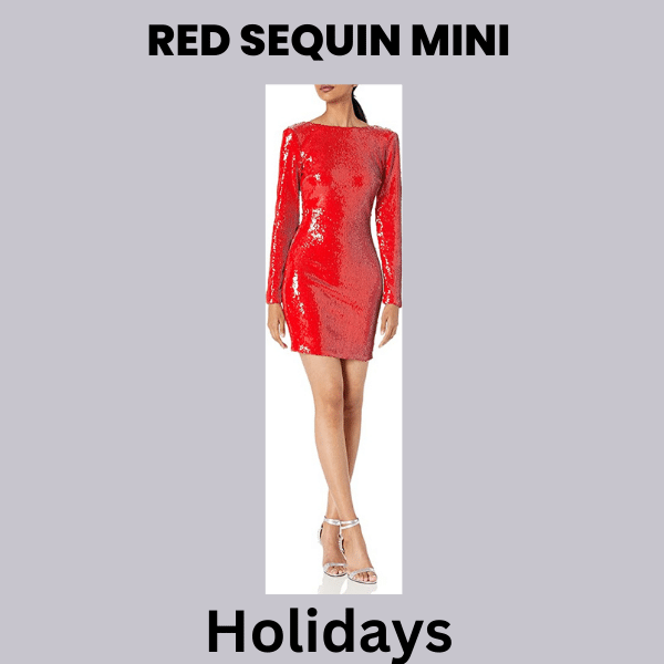 Red Sequin Mini Dress