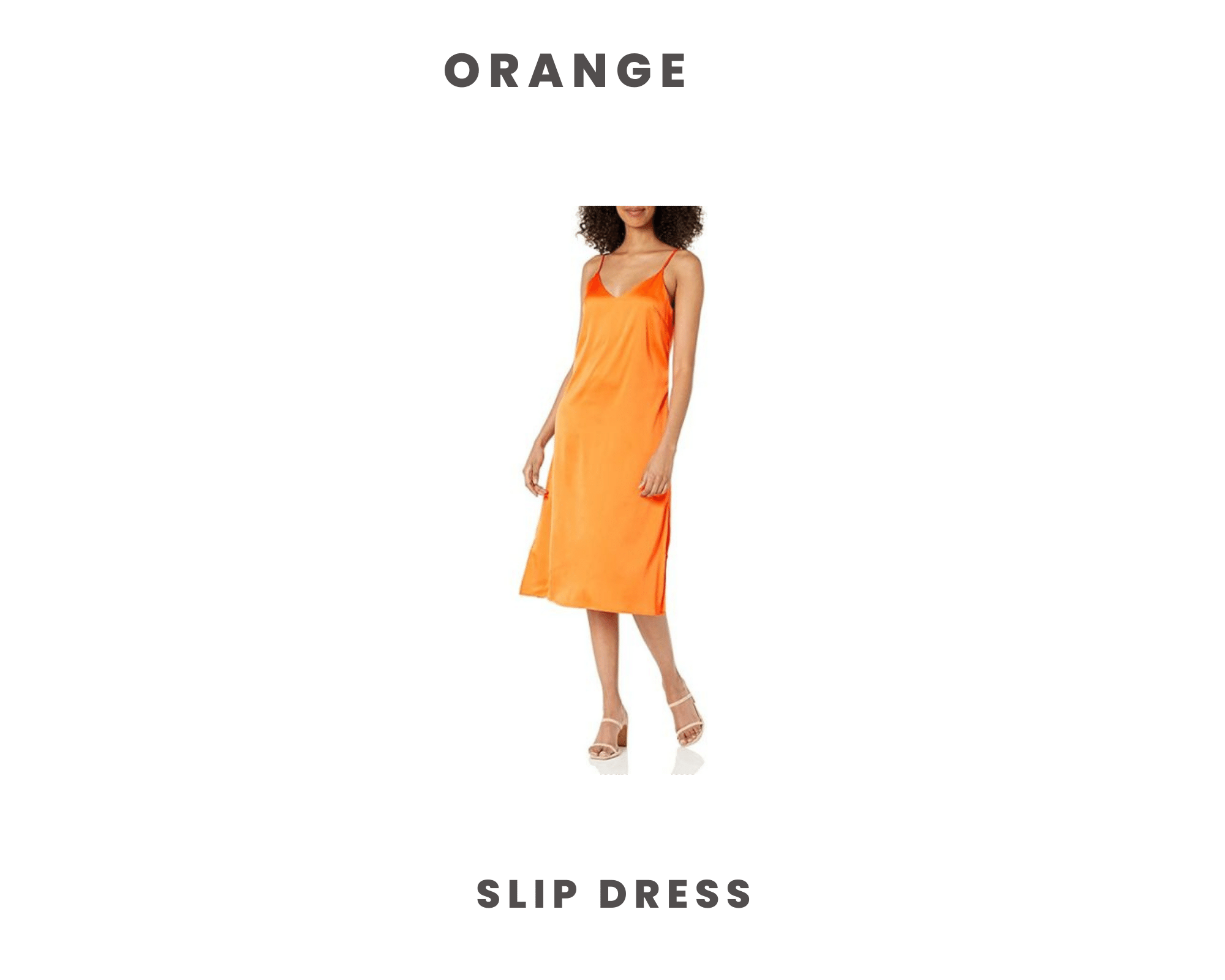 Orange Slip Dress