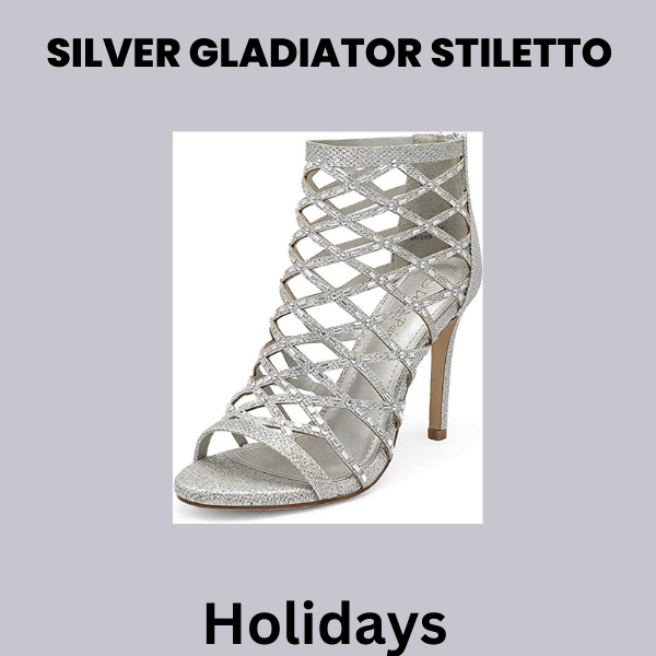 Silver Gladiator Stiletto Heel