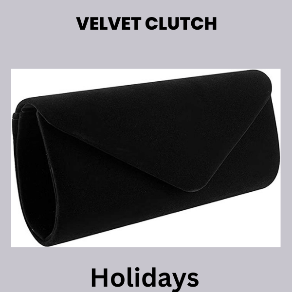 Black Velvet Clutch Purse