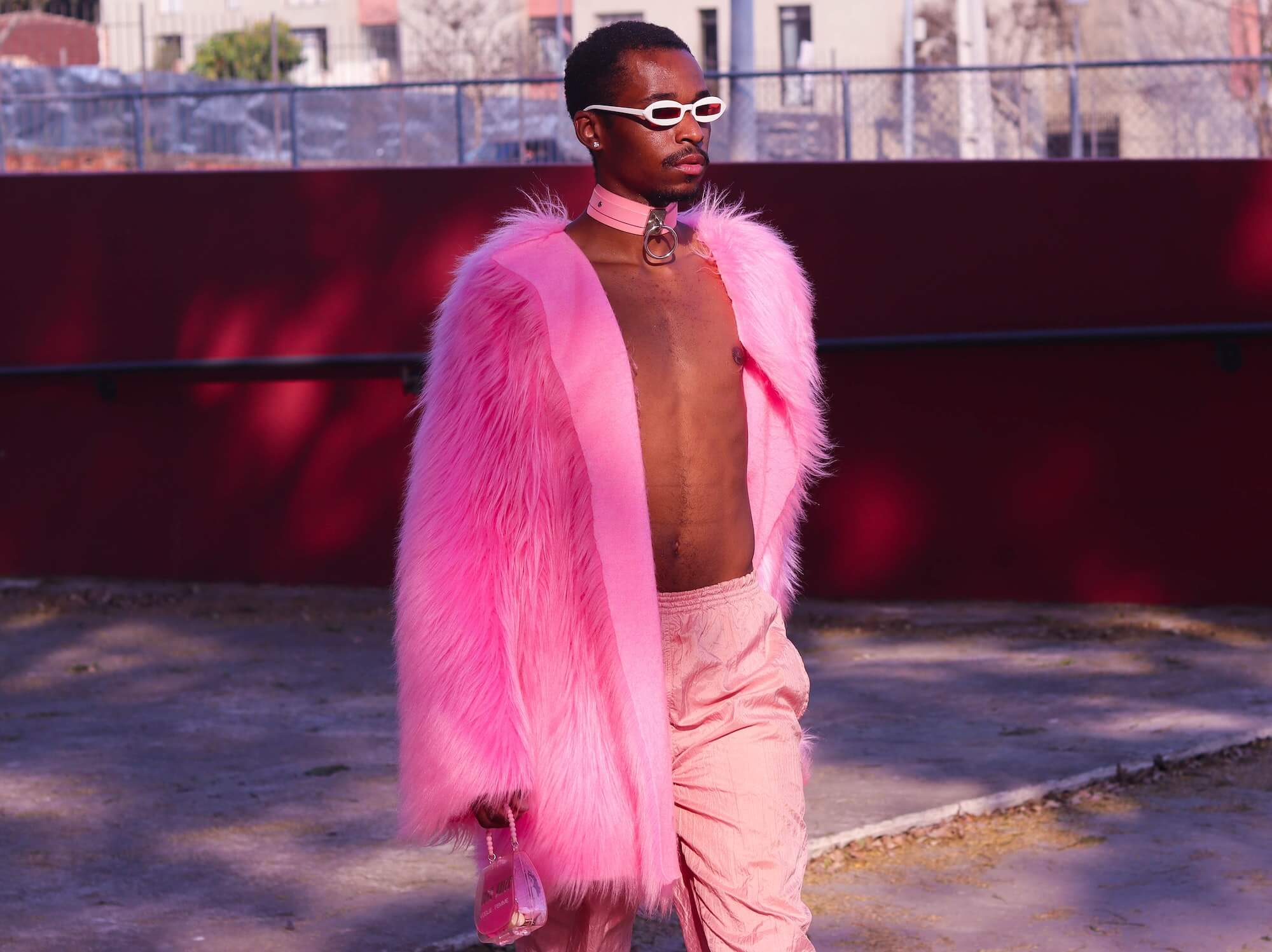 Pink Faux Fur Coat UNISEX