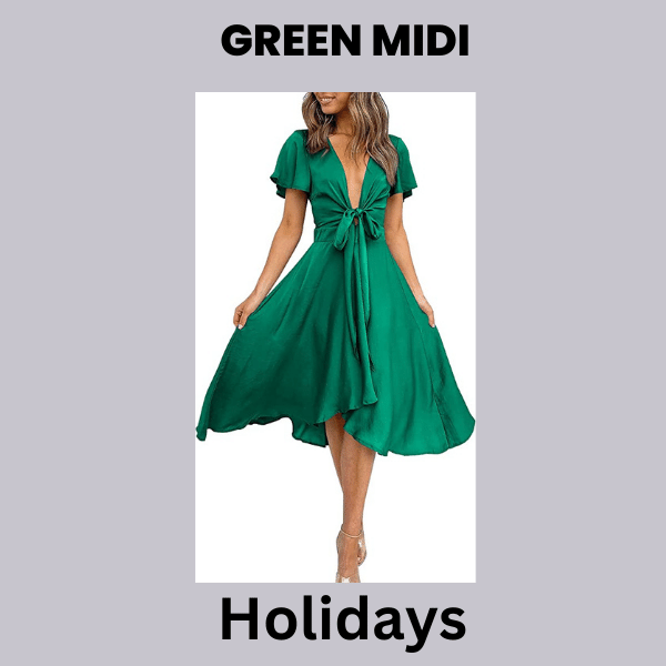 Green Midi Cocktail Dress