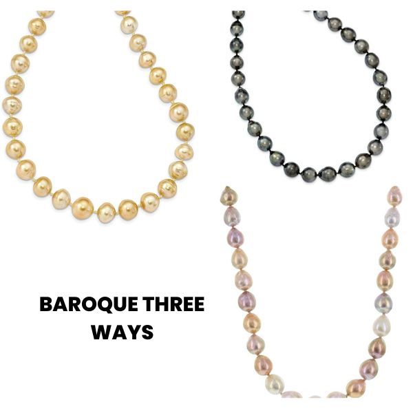 Baroque Pearls Tahitian, Gold and Mixed