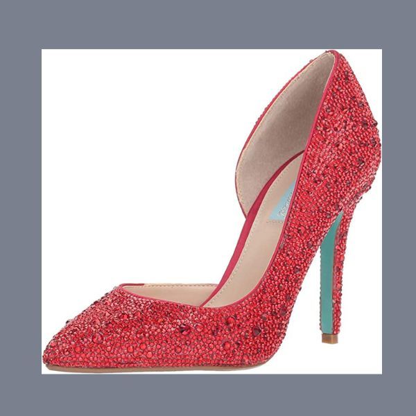 Betsey Johnson Red Sparkly Shoes