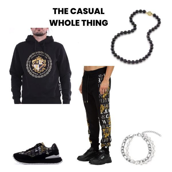 Versace Jeans Hoodie, Sweats, Necklace, Bracelet , Shoes