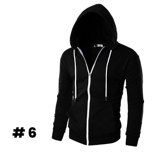 Ohoo Black Hoodie with White Piping
