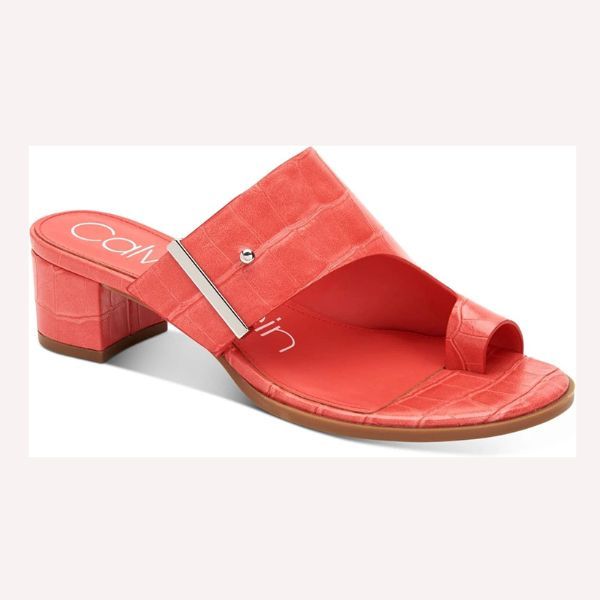 Coral One Toe Low Heel