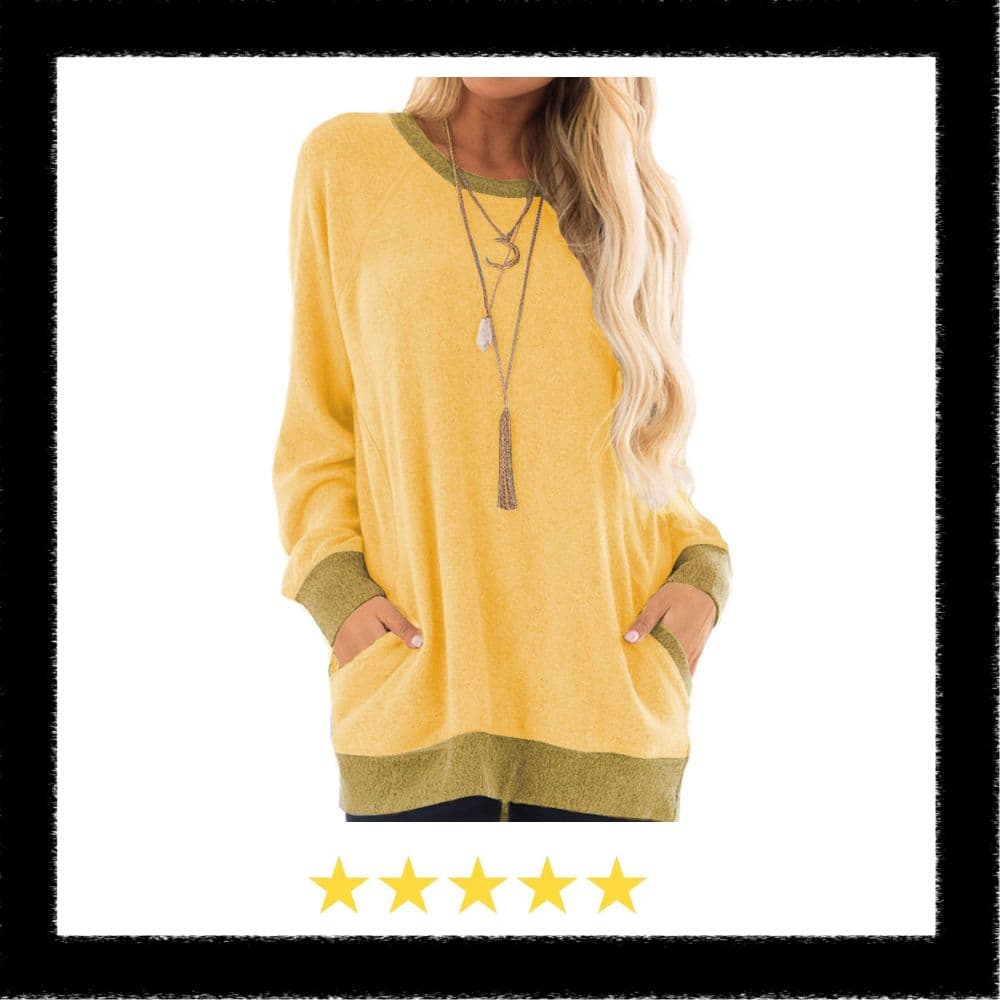 SOURCE:AMAZON TUNIC STYLE PULLOVER WITH POCKETS