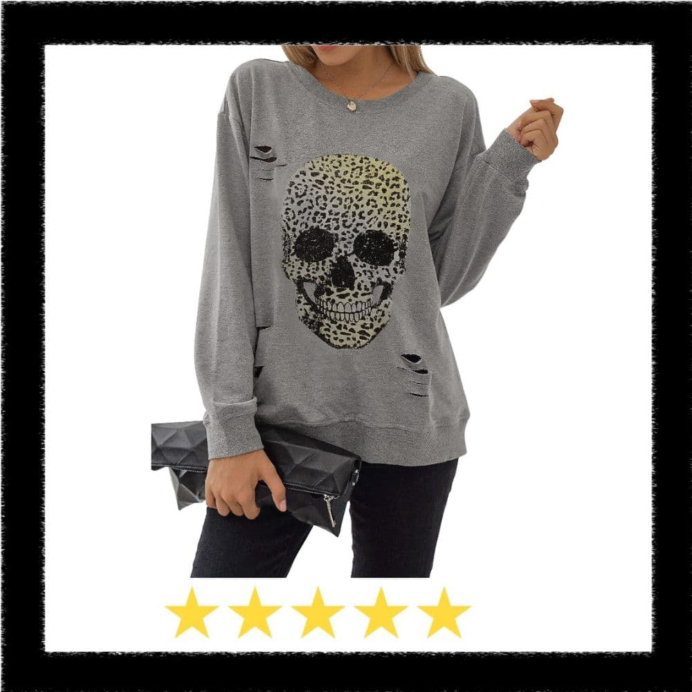 SOURCE: AMAZON SKULL SWEATSHIRT