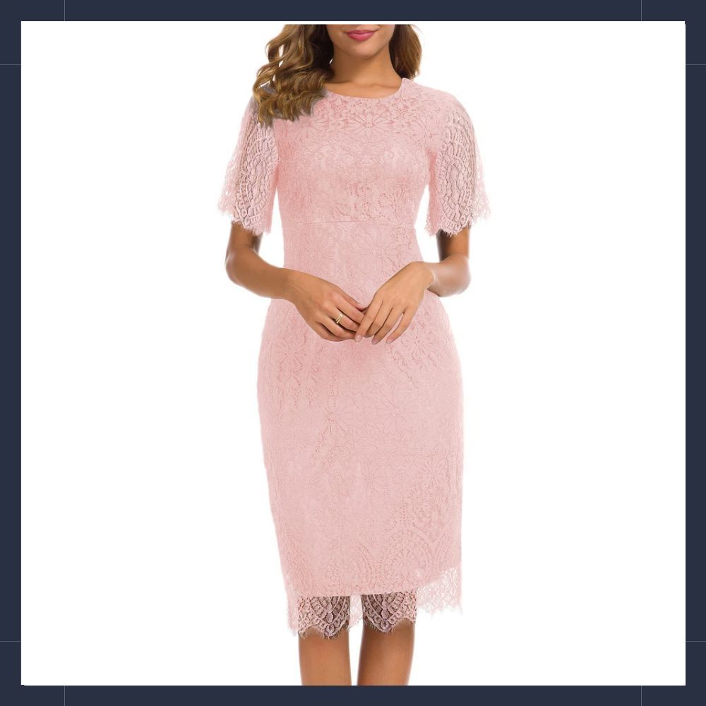 Source: Amazon Pink Lace Dress