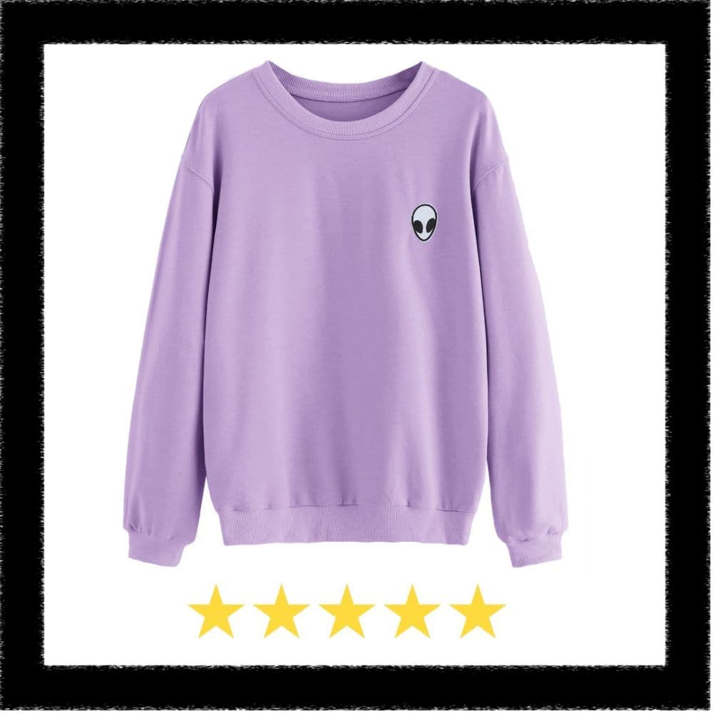 SOURCE:AMAZON ALIEN PATCH PULLOVER