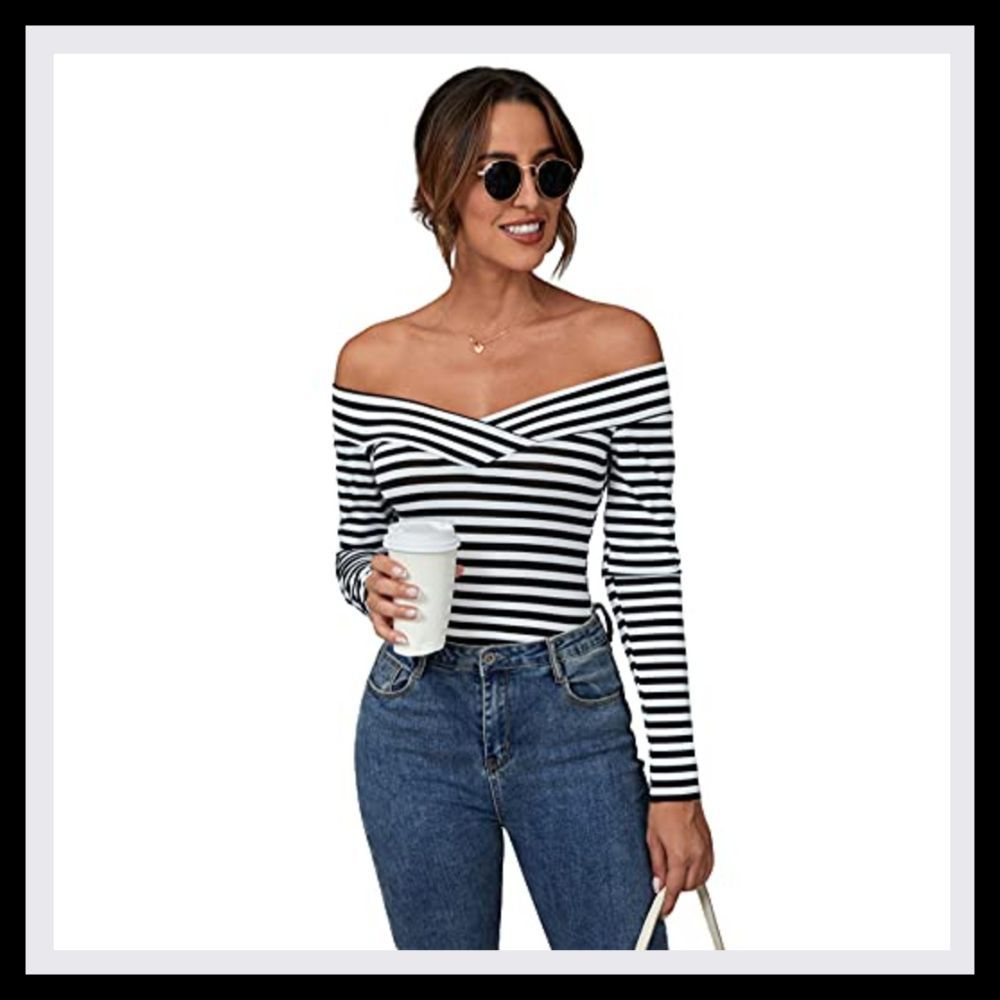 Off the shoulder stripes