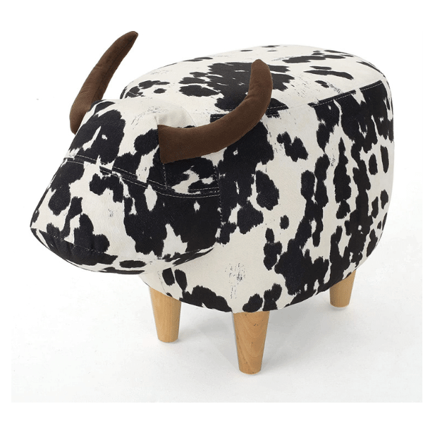 Cow Print Ottoman